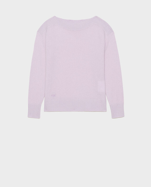 Cashmere boatneck jumper Pastel lilac