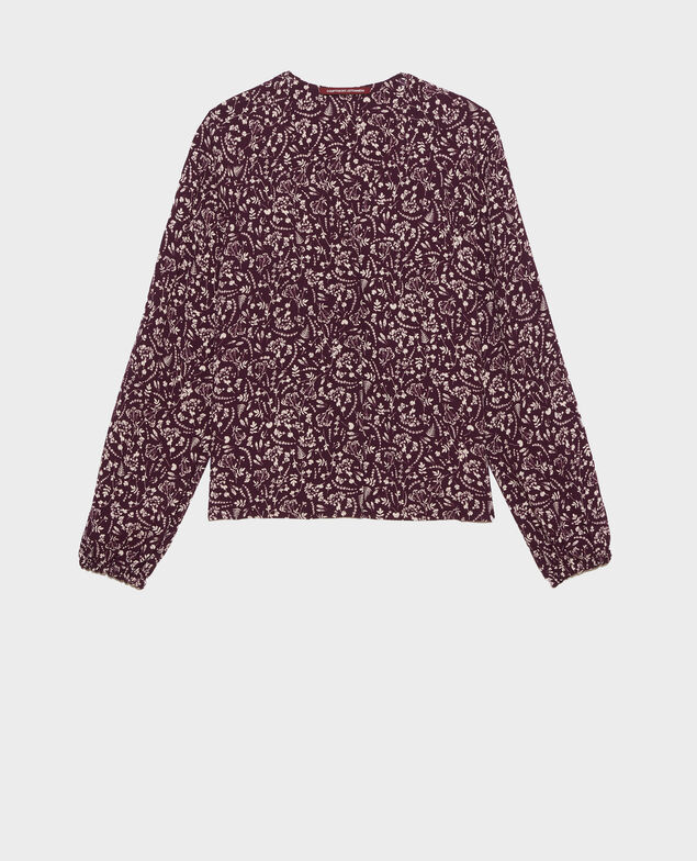 Printed blouse Cyanotype purple