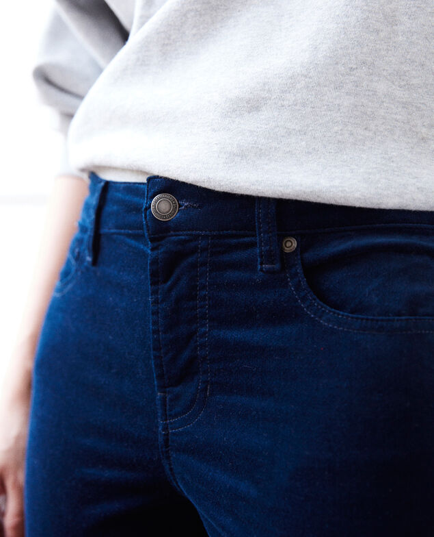 Smooth velvet trousers Medieval blue