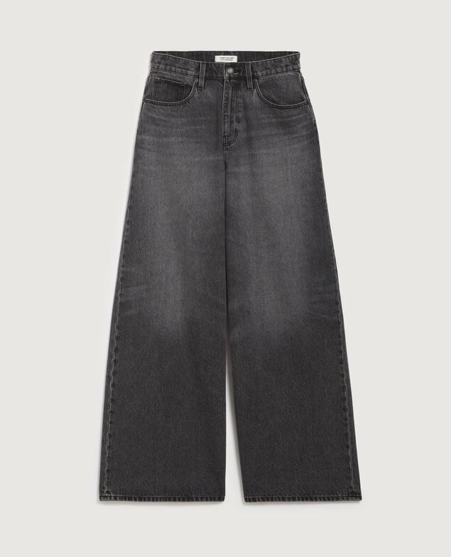 Wide jeans K081 dark gray