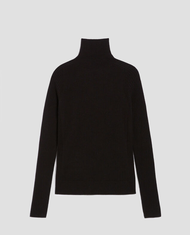 Slim fit merino wool jumper H091 black beauty