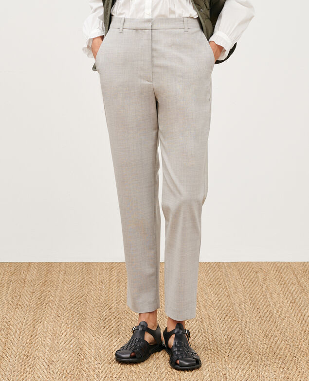 MARGUERITE - Cigarette trousers 7076 04 lightgrey