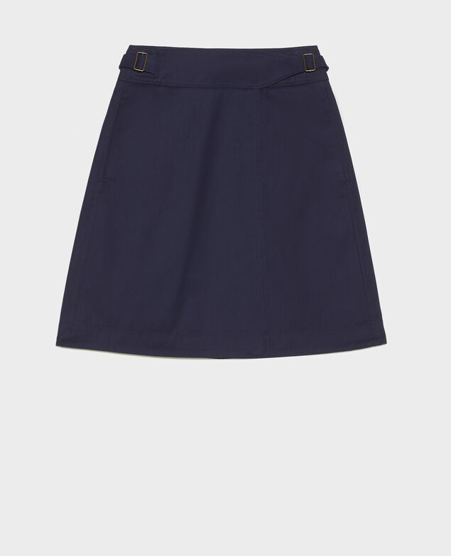 Cotton wrapover skirt Maritime blue