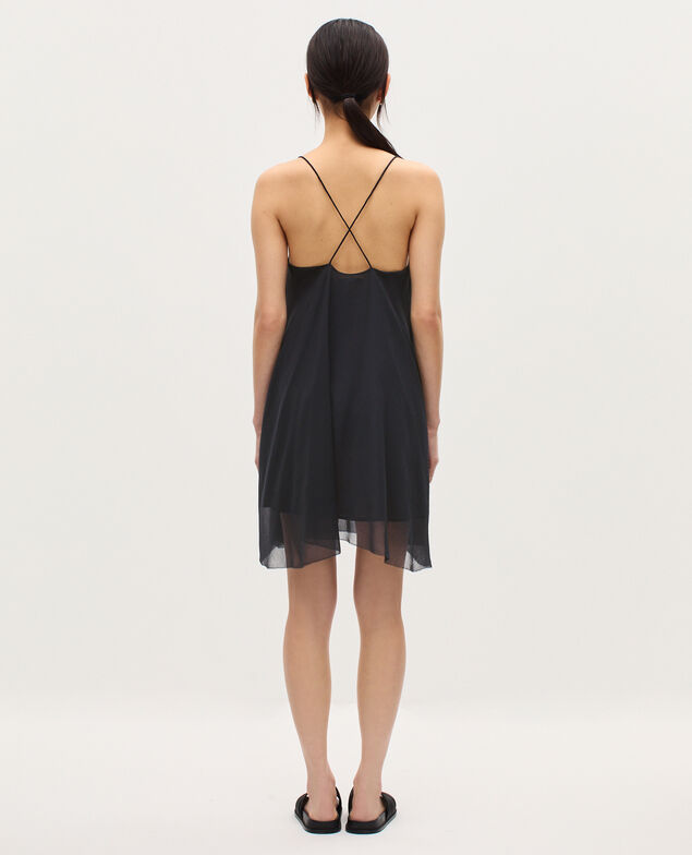 Muslin mini dress  K080 vulcan gray