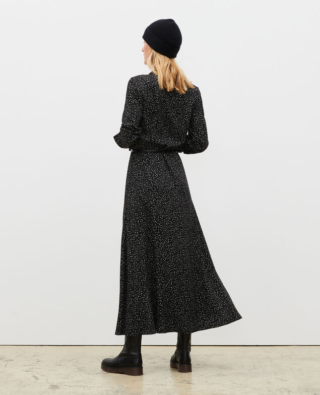 Printed maxi dress Print constellation black