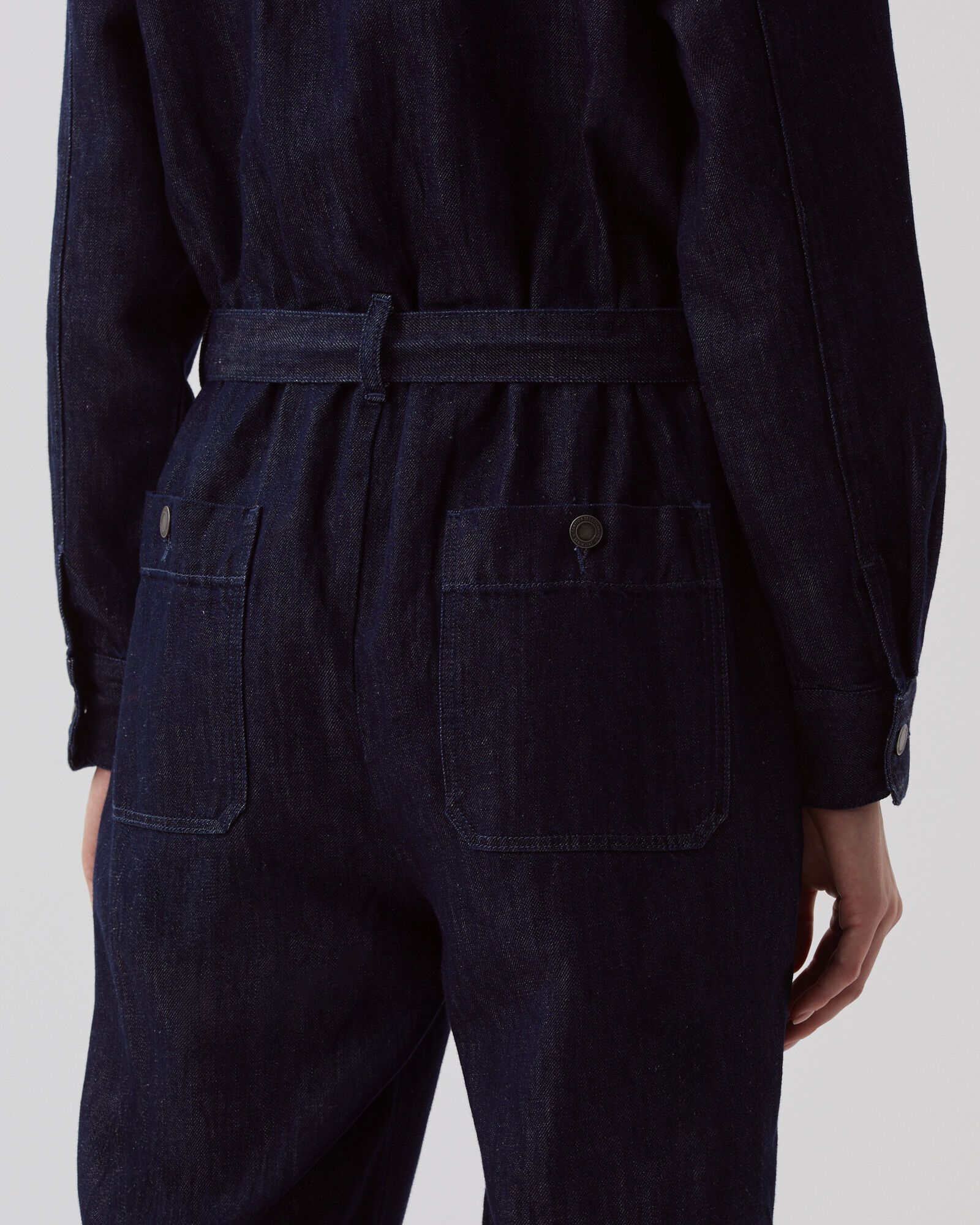 【美品】Frontzip Cotton Salopette Zip Front Washed Denim Jumpsuit - Kate Hewko