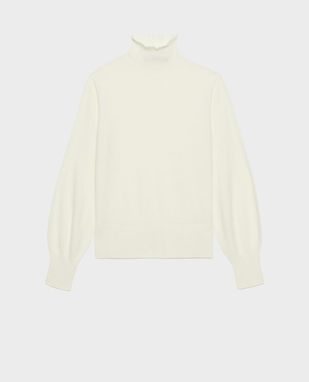 3D fine cashmere turtleneck jumper Jet stream