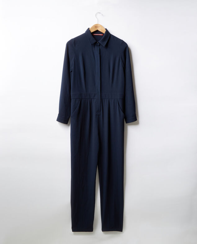 Loose shirt jumpsuit Navy
