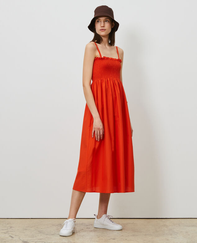 Cotton and silk maxi dress Pureed pumpkin