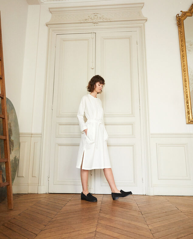 Dress with bib White