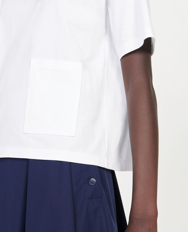 Mercerised cotton Oversize t-shirt Optical white