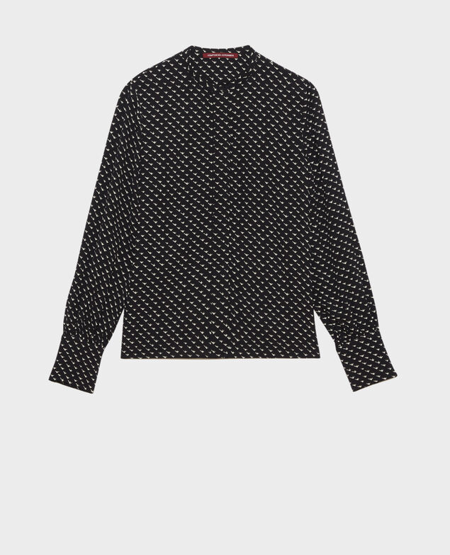 Printed blouse Birdy black