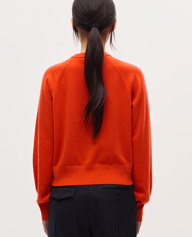 Round neck cashmere jumper K261 pumpkin st tan