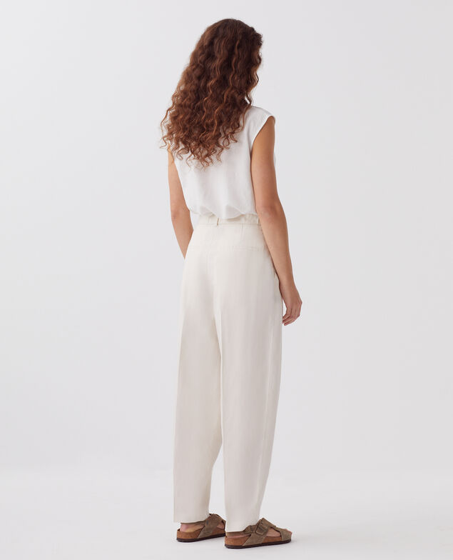 Pleated trousers J314 beige