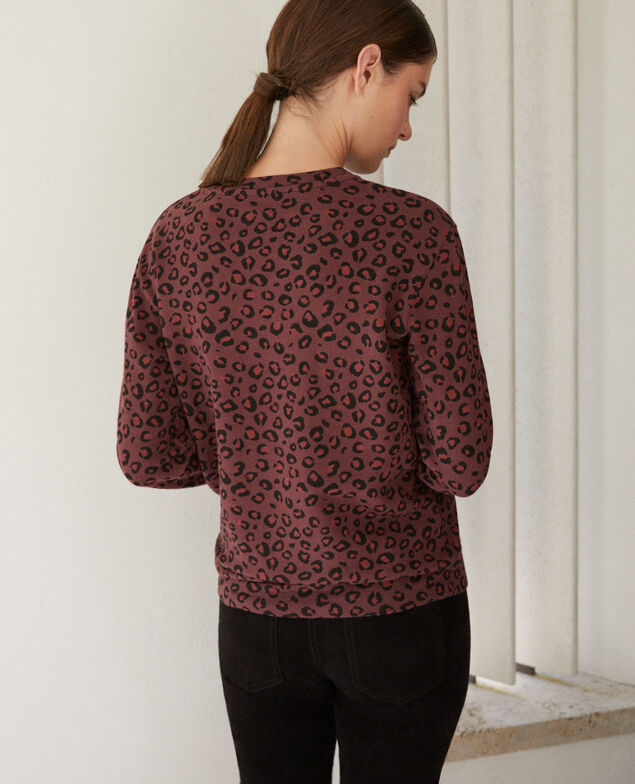 Round neck sweatshirt Brown