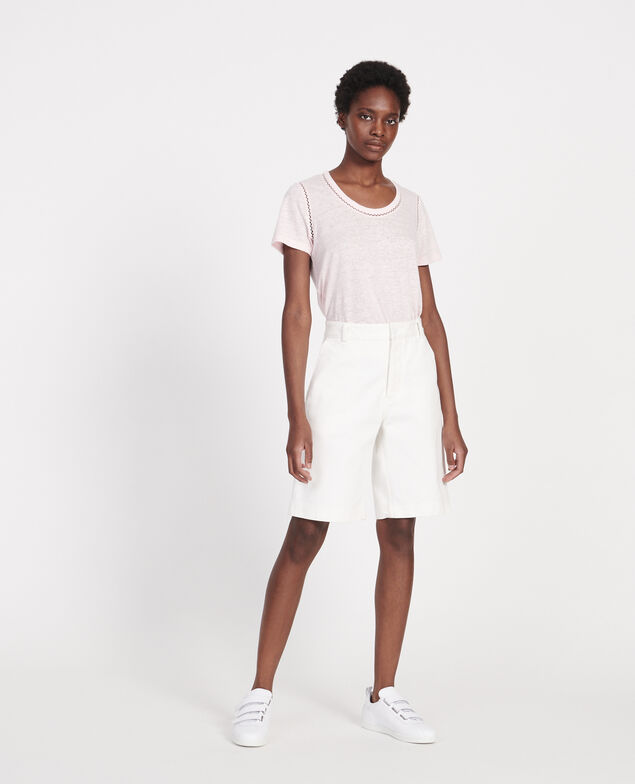 Linen T-shirt Primrose pink