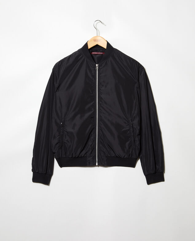 Waterproof bomber-style jacket Noir