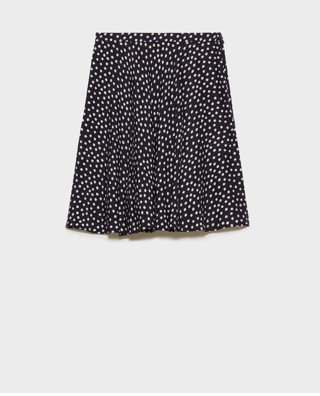 Silk mini skirt Small dots