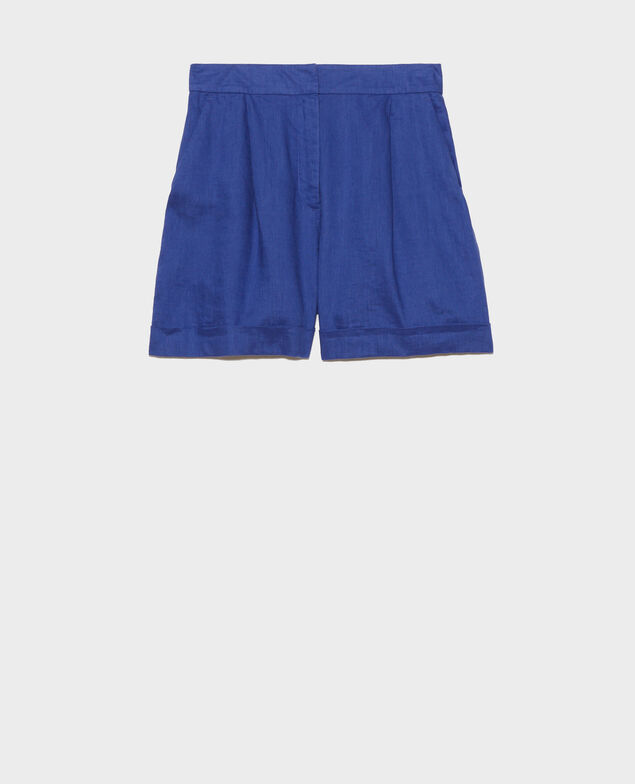 Linen shorts Royal blue