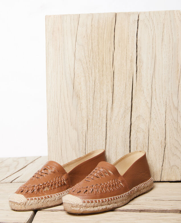  Leather espadrilles Camel