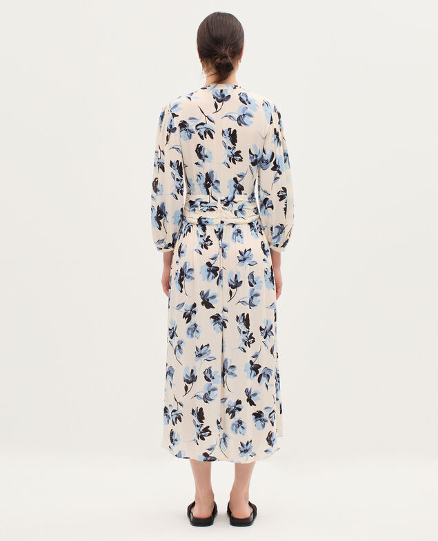 Silky maxi dress K620 lily blue