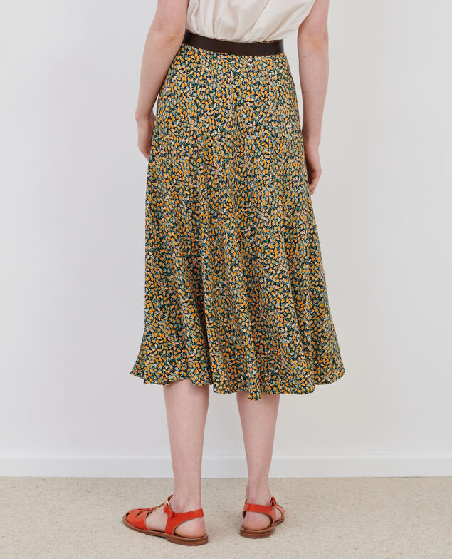 Printed maxi skirt 8005c 116 print orange