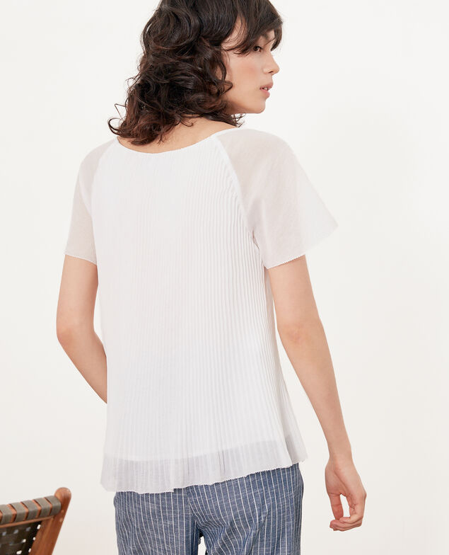 Pleated blouse Blanc