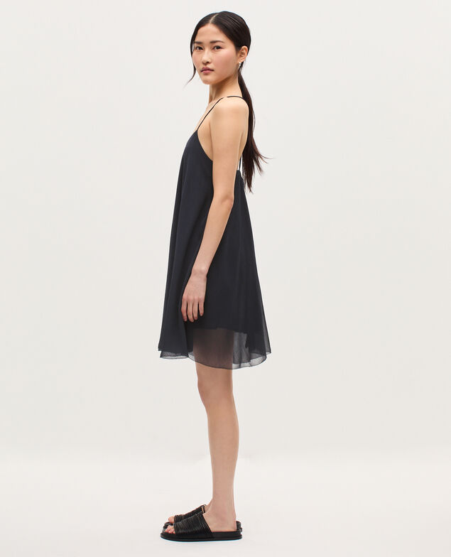 Muslin mini dress  K080 vulcan gray