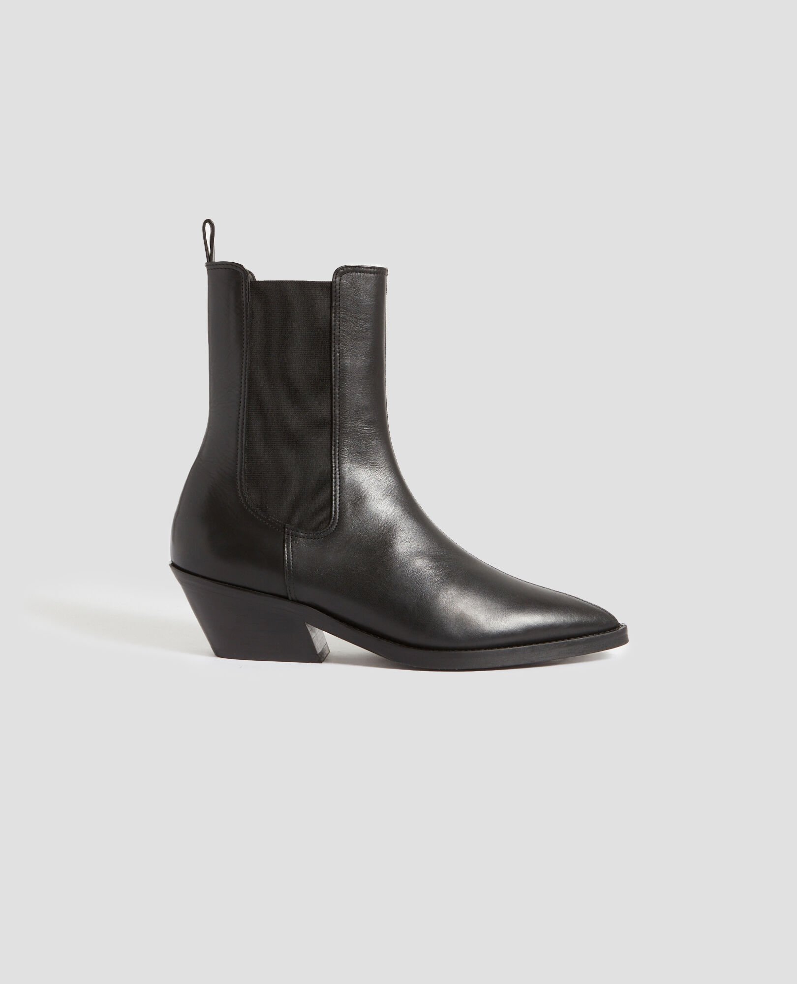 Smooth leather boots black - Comptoir des Cotonniers
