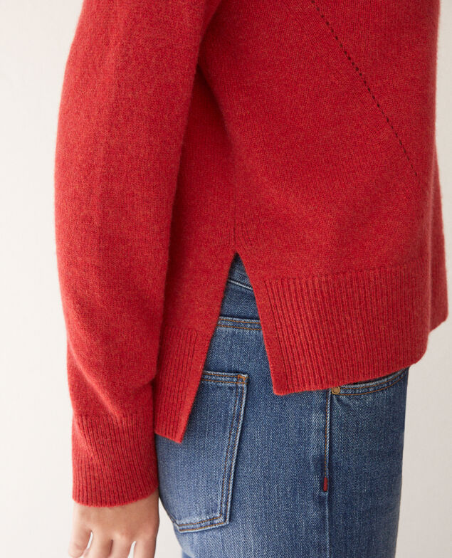 Cashmere jumper Pompeian red