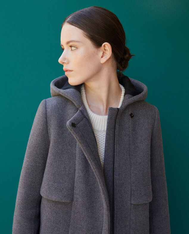 Hooded coat  Grey