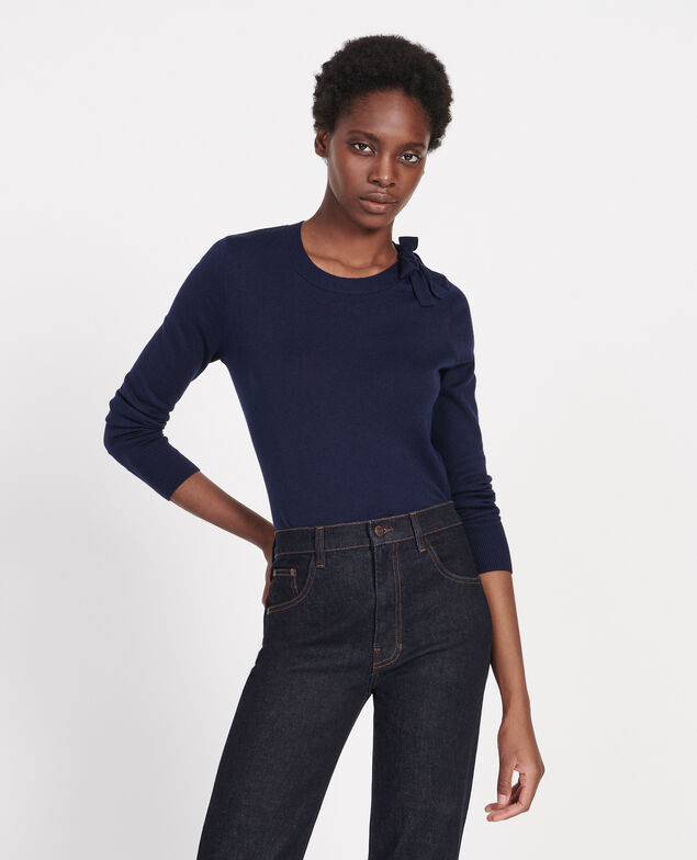 Silk and cashmere blend jumper Maritime blue