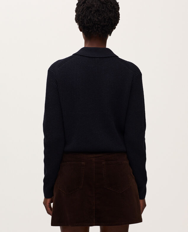 Polo neck jumper U690 navy