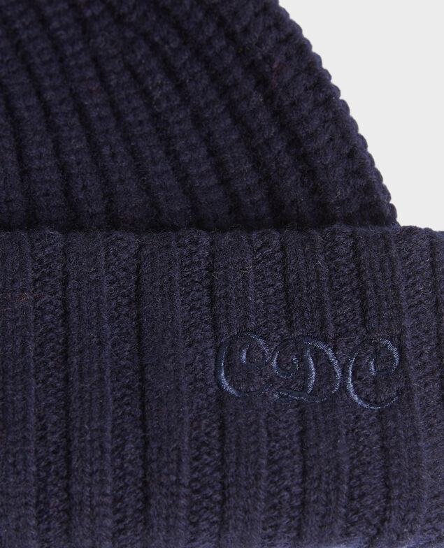 Embroidered "CDC" wool beanie Night sky