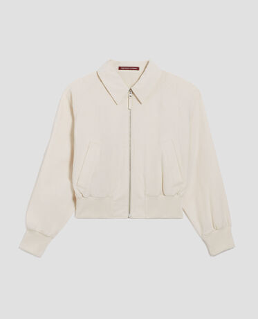 Zip-up jacket J314 beige