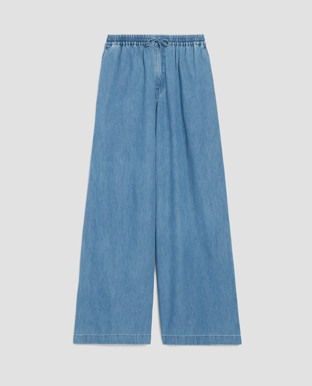 Loose cotton trousers J630 blue wash