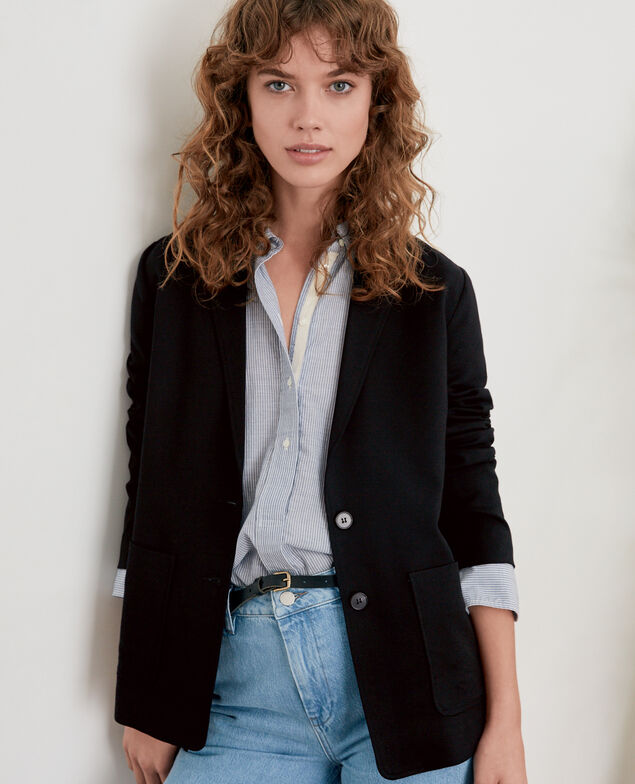 Jacket with wool Noir
