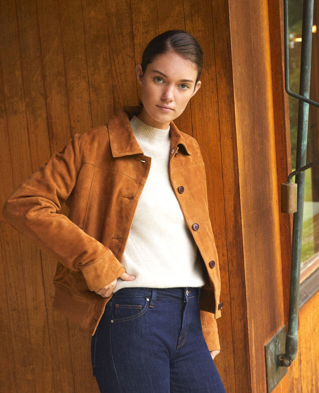 Suede jacket Yellow