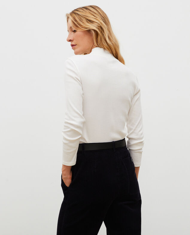 Long-sleeve stretch cotton jumper Jet stream
