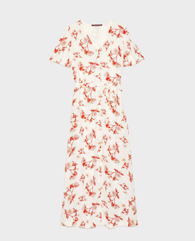 Long dress Herbier gardenia ketchup
