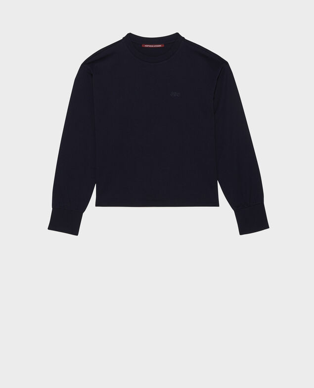  Round neck long-sleeve cotton t-shirt Night sky