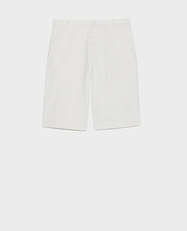 Cotton canvas bermuda shorts Optical white