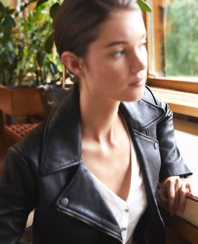 Timeless leather jacket  Black