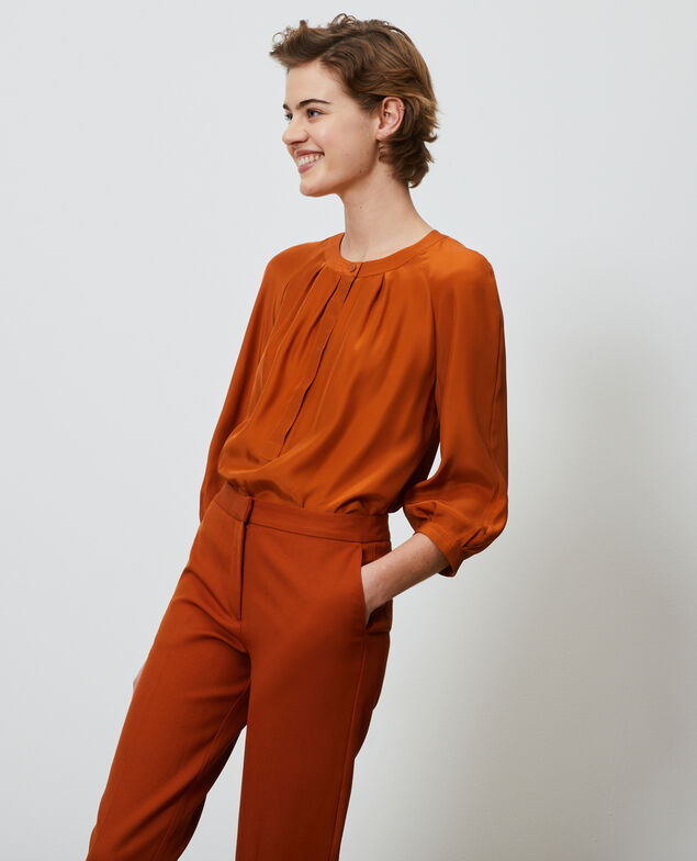 Loose silk blouse Umber