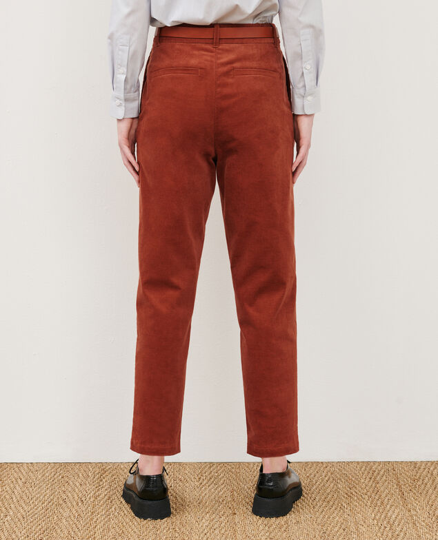 Corduroy trousers 7030 19 wine