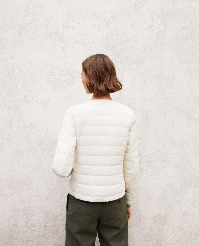 Iconic Mademoiselle Plume down jacket Light grey/off white