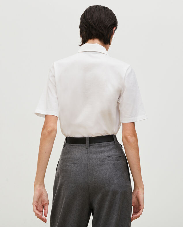 Egyptian cotton polo shirt Optical white