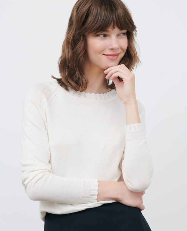 Cotton and silk jumper Gardenia