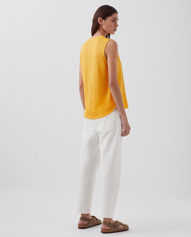 MARCELLE - Linen tank top H450 artisan's gold