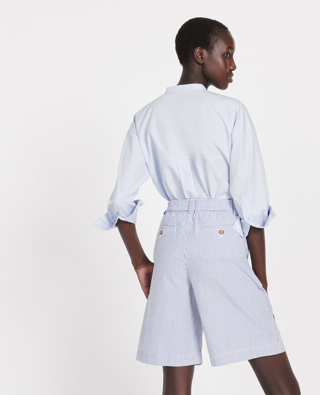 Cotton shorts Seersucker stripes